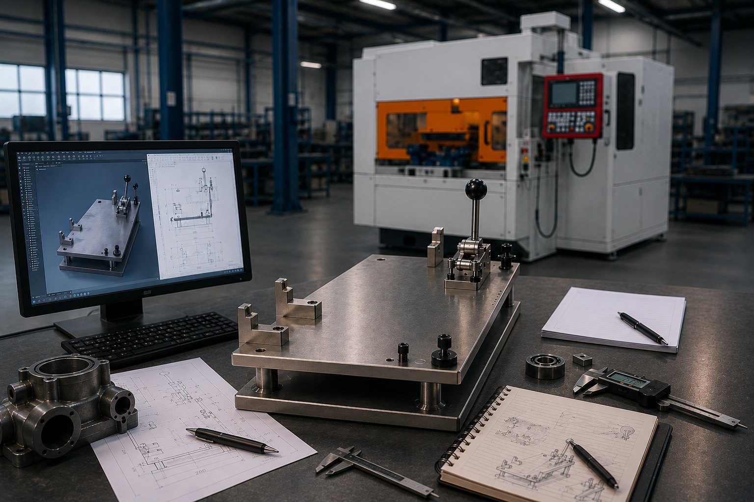 Technische Vorrichtung mit CAD-Konstruktion
